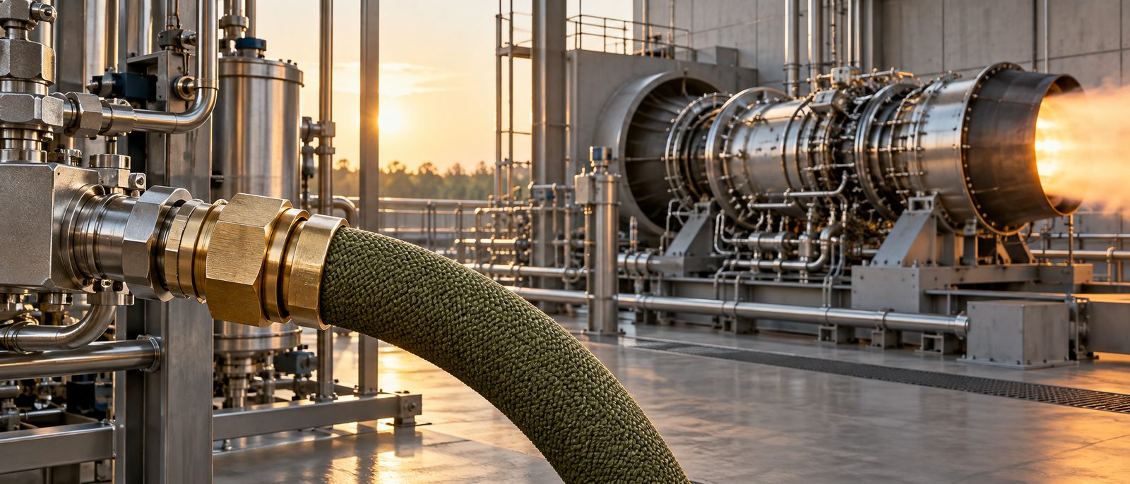 Газотурбинный стенд: температура и импульсы: промышленный контекст без утверждения о применении товара